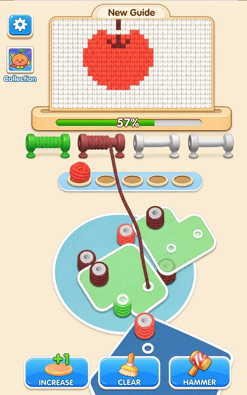 Okyren Thread Tapestry pixel apple pattern